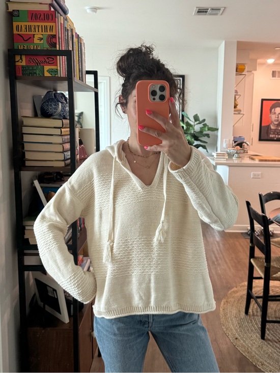 Lucky Brand Sweaters - Lucky Brand Cream Hooded Knit Sweater